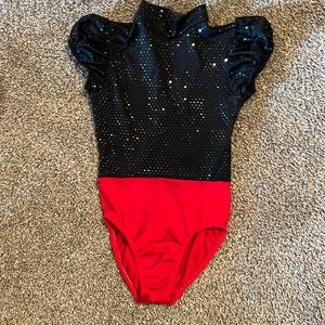 Little girl’s Sparkling Red and Black Costume for Dance or Halloween